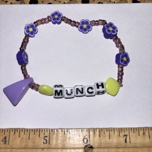 Multicolor “Munch” Bracelet Adult Humor Beaded Handmade Naughty Accessories - Picture 1 of 4